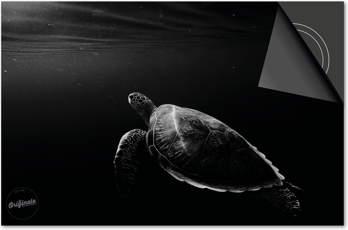 Inductie beschermer 90x52 - afdekplaat inductie mat - Dietrix Kookplaat beschermer - DELUXE - Zwart - Schildpad