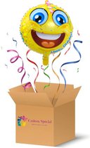 Helium Ballon gevuld Cadeau per post "Happy Birthday Smiley" – Verjaardags cadeau – Jarig - ballonpost -