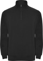 Pull noir avec demi fermeture éclair modèle Aneto marque Roly taille M