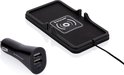 Zwarte Dunlop draadloze opladerhouder en 2x USB 2.4A autolader, met productdetails.