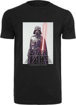 Merchcode Star Wars Heren Tshirt -M- Darth Vader Logo Zwart