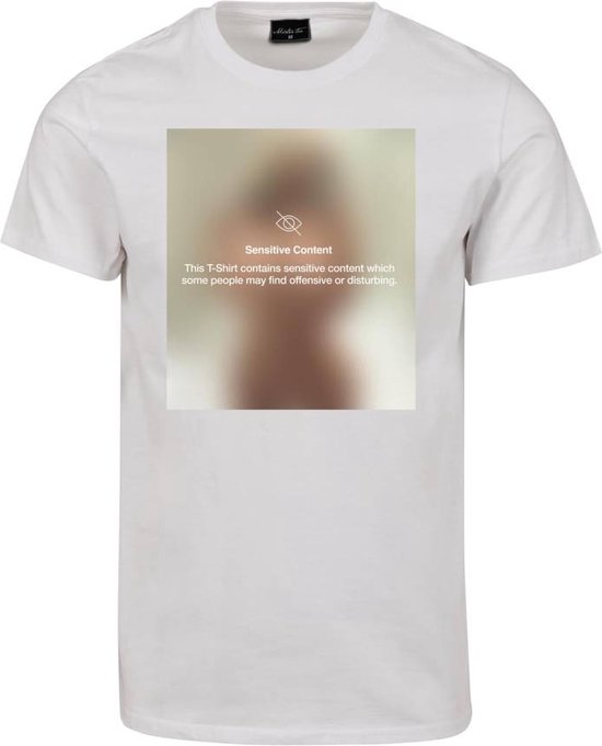 Mister Tee - Sensitive Content Heren T-shirt - L - Wit