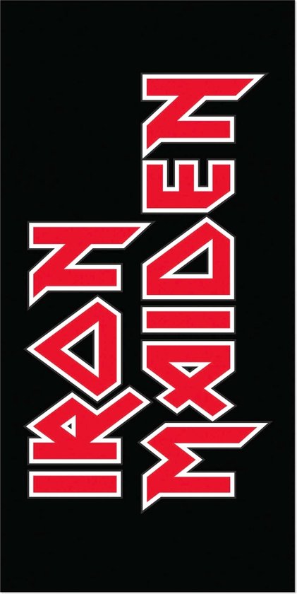 KKL Iron Maiden Badhanddoek Logo 150 x 75 cm Zwart