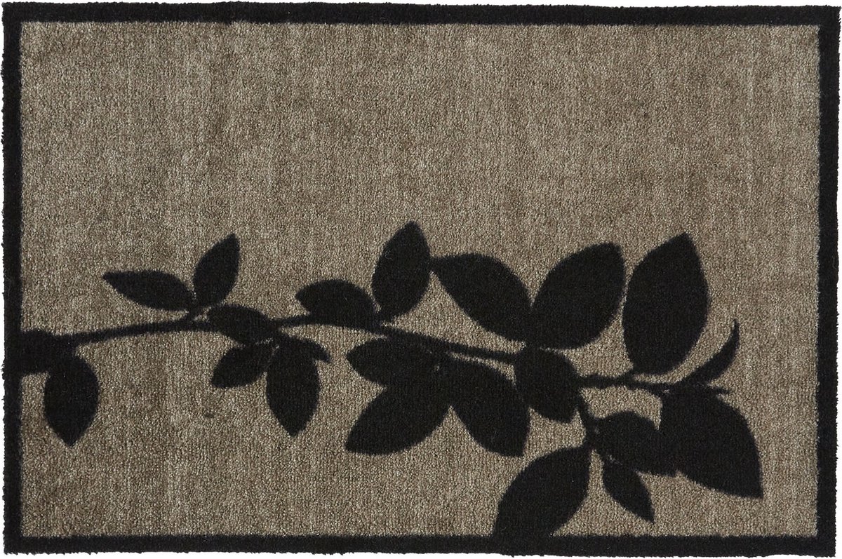 MD Entree - Schoonloopmat - Ambiance - Black Leaves - 50 x 75 cm
