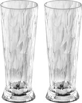 Koziol - Superglas Club No. 10 Bierglas 300 ml Set van 2 Stuks - Kunststof - Transparant
