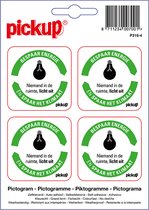 Pickup sticker Bespaar Energie spaar het klimaat: Licht uit! - 5x5 cm 4 stuks