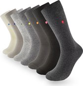 Seven Shades in Grey | 7 paar grijze sokken - maat: 43-46