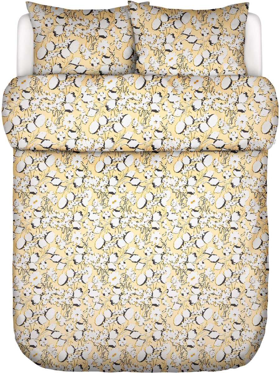 Marc O'Polo Hanne Dekbedovertrek Biologisch Katoensatijn Pale Yellow - Lits-Jumeaux - 240x200/220 cm