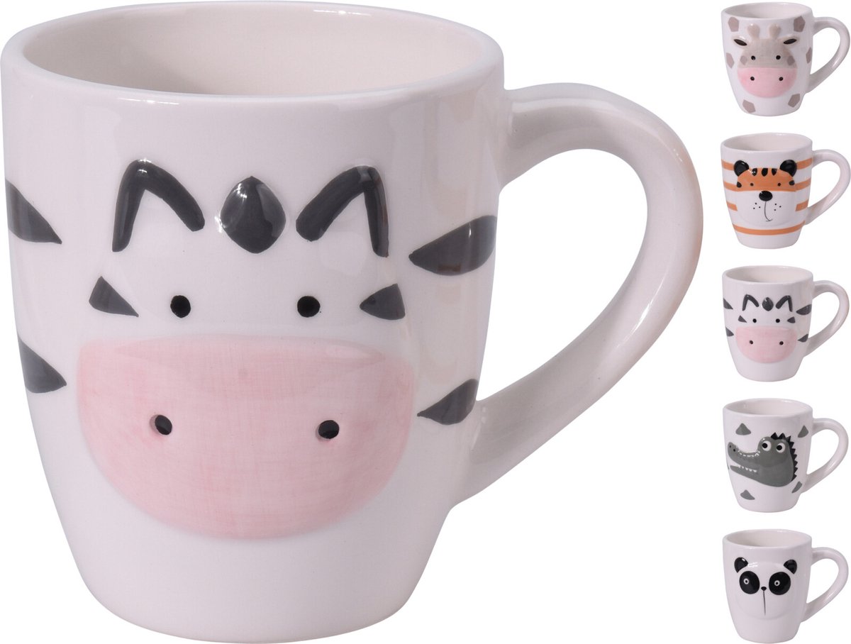 Mok Porselein Dierenmotief 300 ml - Tijger