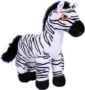 Zebra (Zwart/Wit) Pluche Knuffel 30 cm {Dierentuin/Boerderij | Speelgoed Dieren Knuffeldier Knuffelbeest voor kinderen jongens meisjes | Animal Plush Toy}