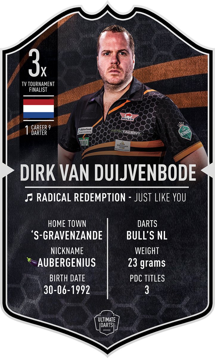 Ultimate Darts Card Dirk van Duijvenbode - Medium