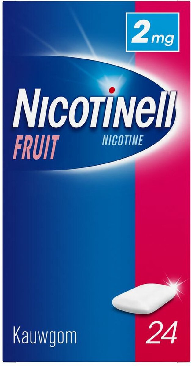 Goedkoopste Nicotinell Kauwgom Fruit 2mg - 1 x 24 stuks