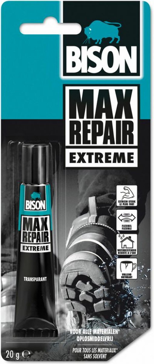 Bison Max Repair Extreme Lijm Tube - 6 x 20 gr - Voordeelverpakking
