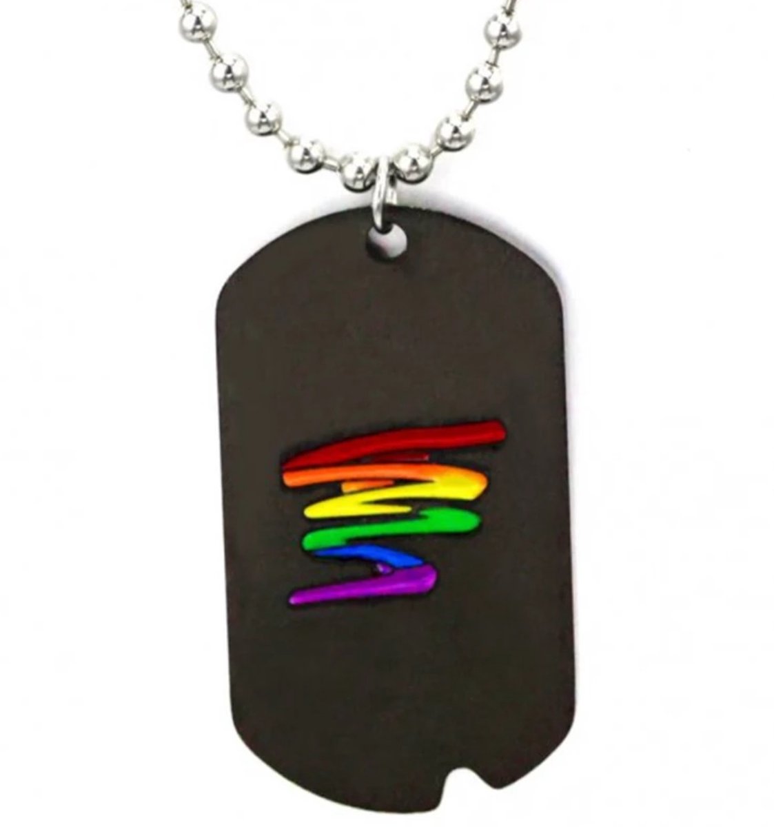 Regenboog Tag Ketting - Stainless Steel - 50 cm - EmmyRovi