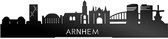 Standing Skyline Arnhem Zwart Glanzend - 40 cm - Woon decoratie om neer te zetten en om op te hangen - Meer steden beschikbaar - Cadeau voor hem - Cadeau voor haar - Jubileum - Verjaardag - Housewarming - Aandenken aan stad - WoodWideCities
