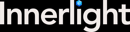 Innerlight logo met een blauw kubusje boven de 'i'.