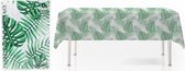 Nappe flanelle fougère 130x180cm blanc-vert