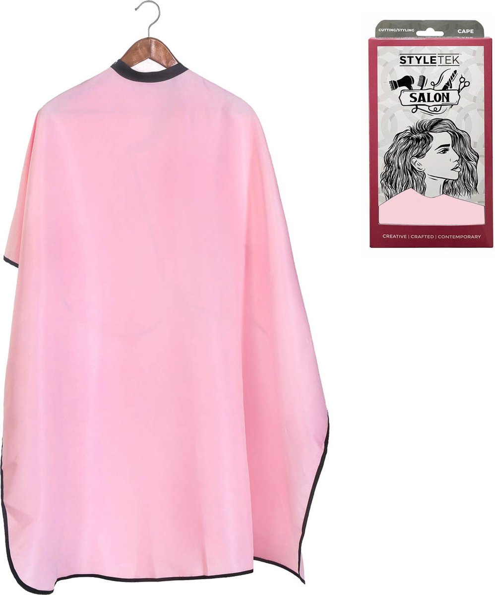 Styletek - Kap/Verfmantel Roze met drukknopen - 152x120cm