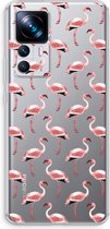 Case Company® - Hoesje geschikt voor Xiaomi 12T hoesje - Flamingo - Soft Cover Telefoonhoesje - Bescherming aan alle Kanten en Schermrand