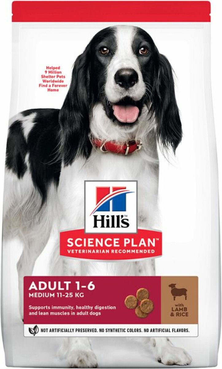 Hill’s Science Plan Adult - Hondenvoer - Lam - Rijst - 12 kg
