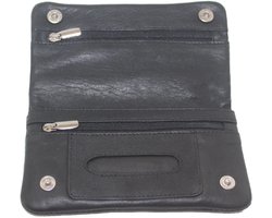 Oi zwart lederen shagzak / originele shagetui / ouderwetse tabaksbuidel / leren tabakzak / etui voor shagbuil / zwart leer / 336