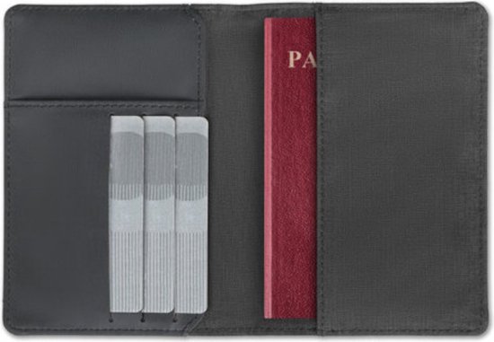 Foto: Etui voor paspoort autopapieren en pasjes rfid unisex canvas zwart gratis verzonden