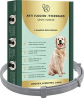 4 stuks Vlooienband Grote Hond Tekenband - 100% Natuurlijk Veilig en Waterbestendig