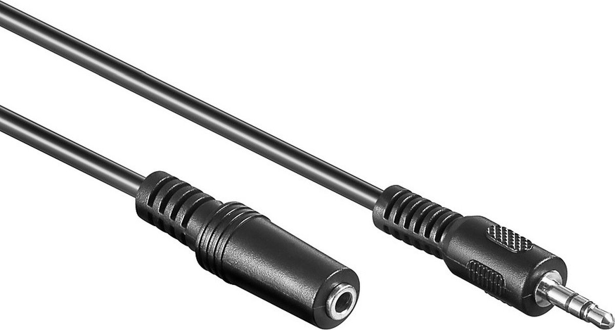 Image of 3,5mm Jack stereo audio verlengkabel / zwart - 5 meter