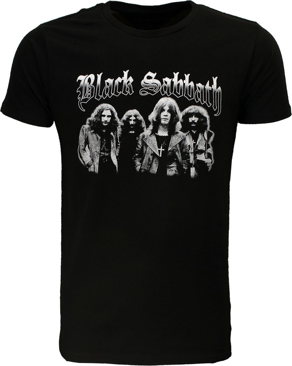 Black Sabbath Zwart Wit Foto T-Shirt - Officiële Merchandise - M