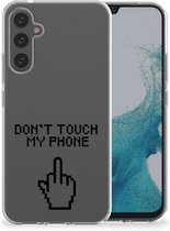 Leuk TPU Back Case Geschikt voor Samsung Galaxy A34 Hoesje Finger Don't Touch My Phone
