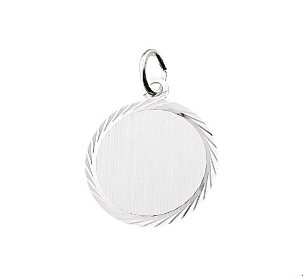 Zilver graveerhanger gediamanteerd 1005928