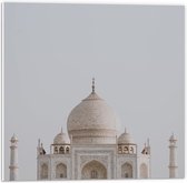 WallClassics - PVC Schuimplaat- Moskee Taj Mahal - India - 50x50 cm Foto op PVC Schuimplaat
