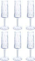 Koziol Champagneglas Club No. 5 - 100 ml - Blauw - 6 stuks