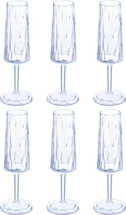 Koziol Champagneglas Club No. 5 - 100 ml - Blauw - 6 stuks