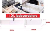 Ladeverdeler - Lade Organizer -  Voor Keuken / Slaapkamer / Kantoor / Kleding - Verstelbaar/uitschuifbaar - 4 Stuks - Plastic