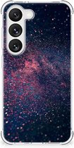 Smartphone hoesje Geschikt voor Samsung Galaxy S23 Mobiel Case met transparante rand Stars