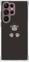 Smartphone hoesje Geschikt voor Samsung Galaxy S23 Ultra Hoesje Bumper met transparante rand Gorilla