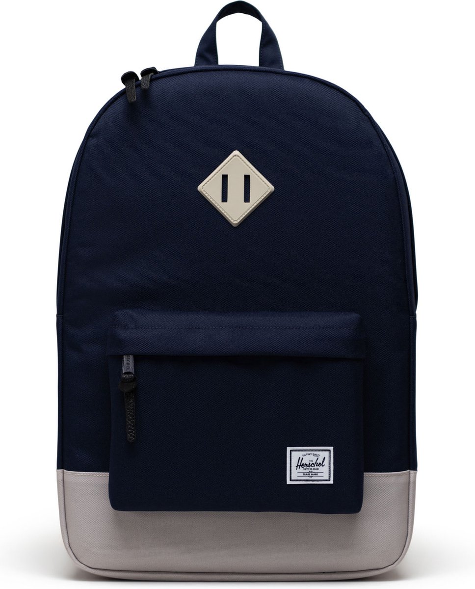 Heritage - Peacoat/Light Pelican / Rugzak - schooltas - laptoptas / 15" Laptopvak - 21.5L opbergruimte / Beperkte Levenslange Garantie / Blauw & beige