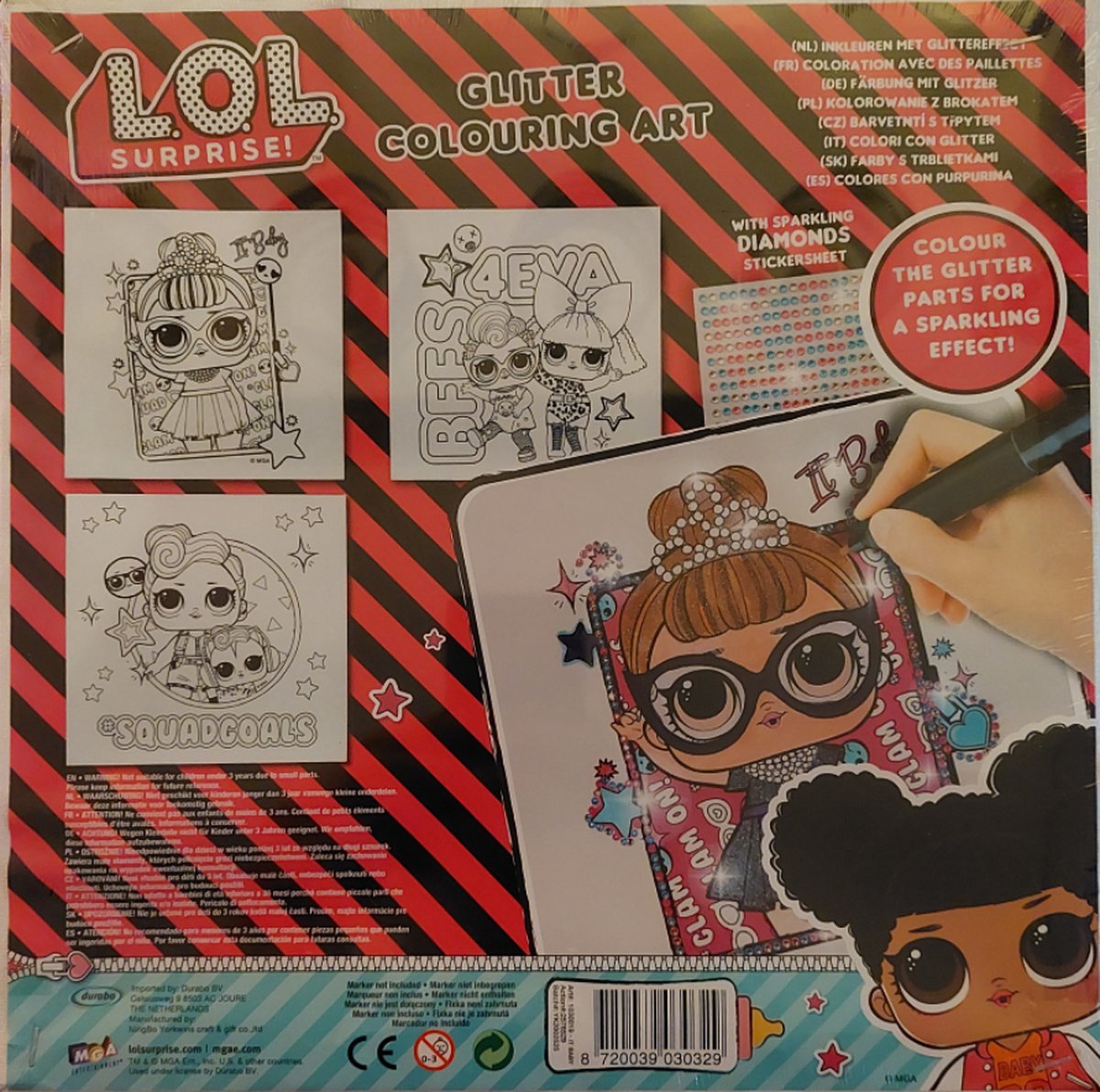 L.O.L Surprise Glitter colouring ART Inkleuren met glittereffect