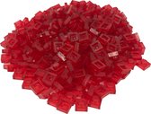 400 Bouwstenen 1x1 plate | Transparant Rood | Compatibel met Lego Classic | Keuze uit vele kleuren | SmallBricks
