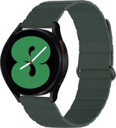 iMoshion Bandje Geschikt voor Samsung Galaxy Watch 3 / 4 (Classic) / 5 (Pro) / 6 (Classic) - iMoshion Lederen bandje 2.0 - Groen