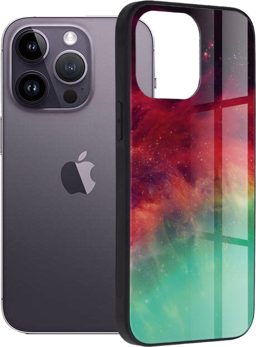 Techsuit - Glas Series - iPhone 14 Pro Max - Fiery Ocean - Hoesje