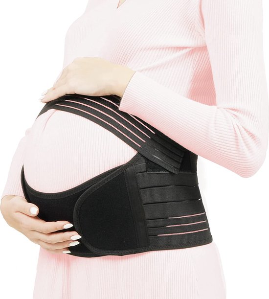 Zwangerschapsband L Zwart Buikband Tijdens en Na Zwangerschap Bekkenband  Steunband | bol