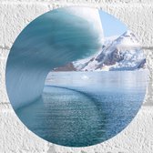 WallClassics - Muursticker Cercle - Icebergs au-dessus de l' Water - 20x20 cm Photo sur Muursticker