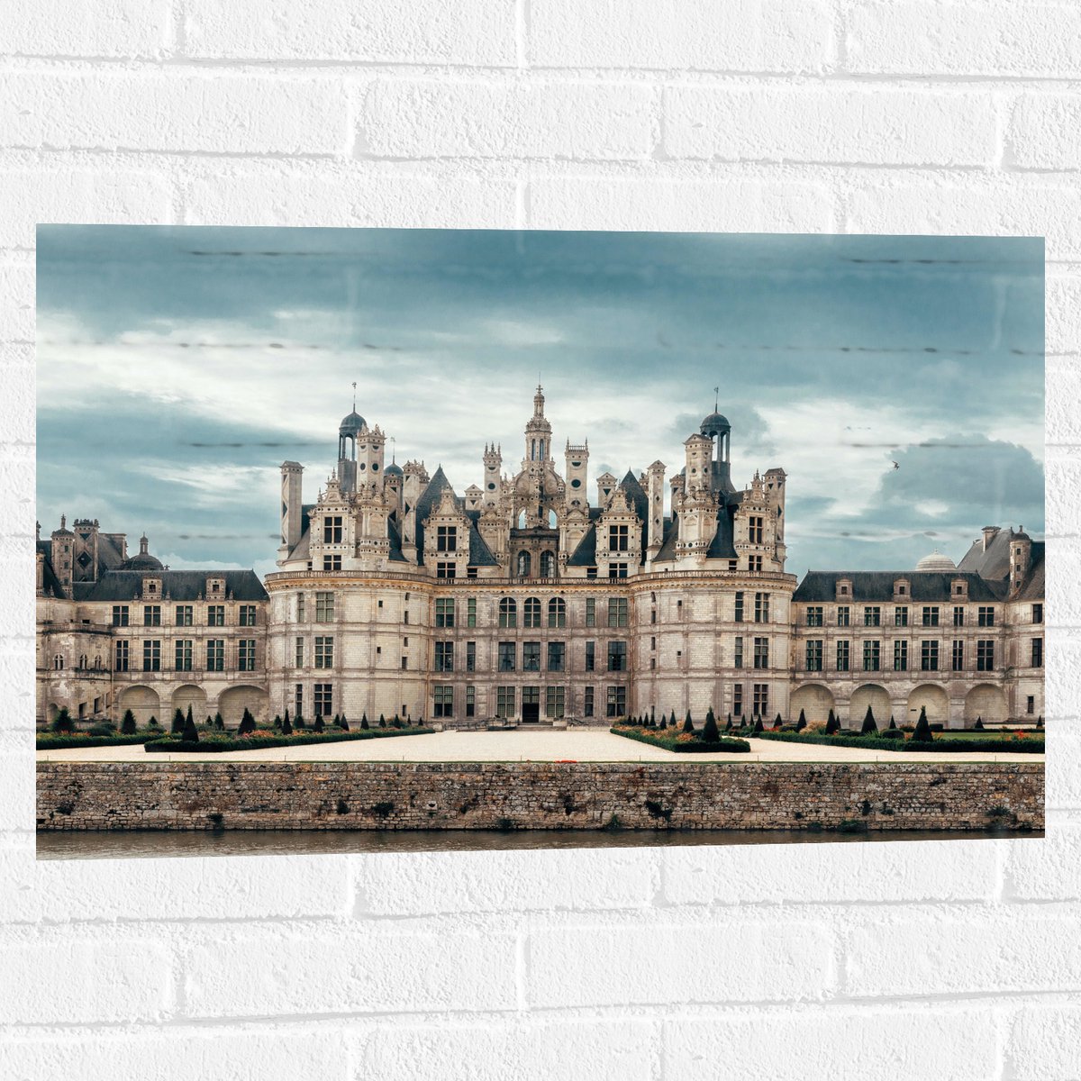 Muursticker - Kasteel van Chambord - Frankrijk - 75x50 cm Foto op Muursticker