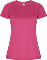 Fluorescent Roze dames ECO sportshirt korte mouwen 'Imola' merk Roly maat L