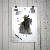 The Child & Yoda Poster - Cadeau - StarWars - Mandalorian - Star Wars Poster Grogu - Baby Yoda - Fan Art - 42 x 60 cm - A2