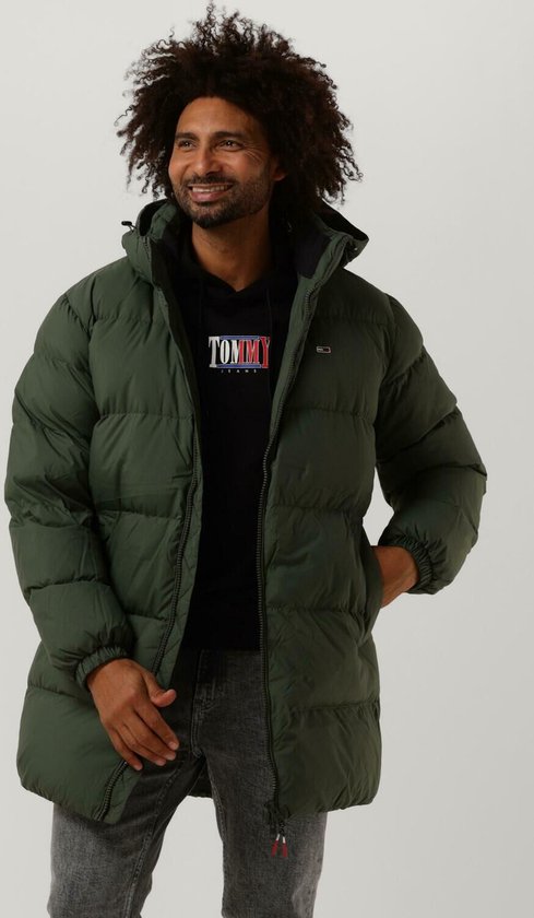 Tommy Jeans Tjm Essential Down Parka Jassen Heren Winterjas Donkergroen Maat M bol