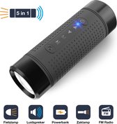 Haut-parleur sans fil Bluetooth Haut-parleur de lampe de vélo étanche extérieur portable avec lampe de poche Powerbank