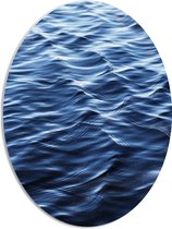PVC Schuimplaat Ovaal - Blauwe Zee - 51x68 cm Foto op Ovaal (Met Ophangsysteem)